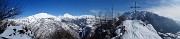53 Panoramica dal Monte Castello a nord su Menna, Arera, Grem, Alben